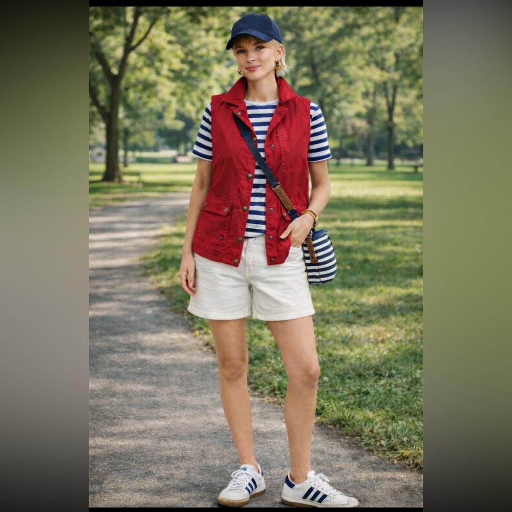 Ralph Lauren Red Utility M Cotton Vest preppy academia gorpcore chore